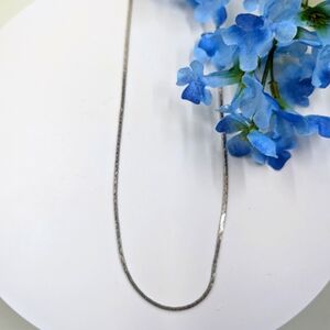 925 Sterling Silver Signed Vintage Cobra Style Chain Necklace